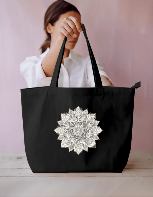 Mandala Art Tote Bag Everyday Large Tote Bag by @rd_digital_store
