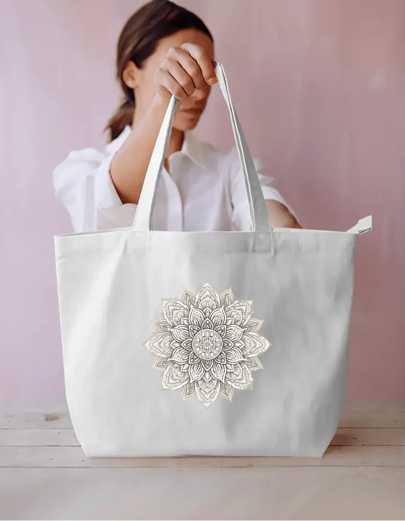 Mandala Art Tote Bag Everyday Large Tote Bag by @rd_digital_store