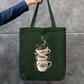 Coffee Art Tote Bag Zipper Tote Bag by @rd_digital_store