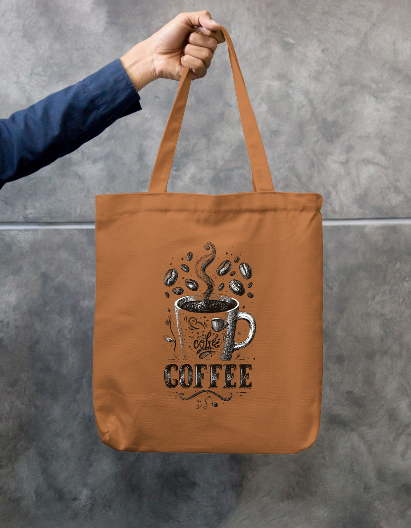 Coffee Art Tote bag Zipper Tote Bag by @rd_digital_store