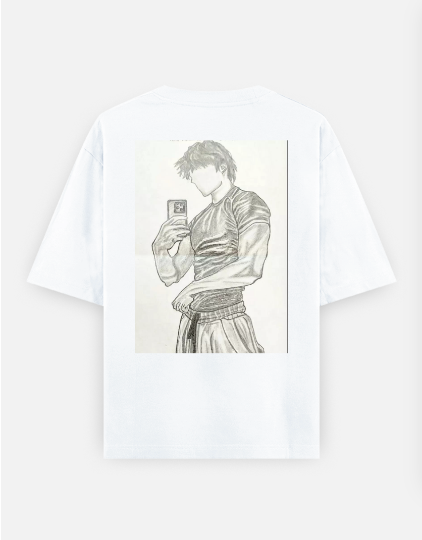 Jungkook art tshirt Oversized T-shirt (Back print) by @my_artz_06
