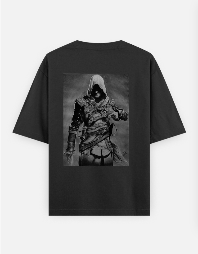 Assassin's Creed Oversized T-shirt (Back print) by @sarangdhar_by_kunal