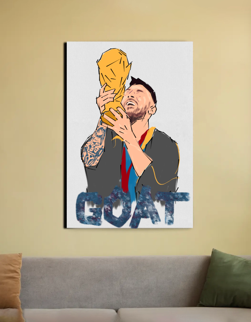 Messi World Cup Poster 20"x30" Canvas Poster by @sarangdhar_by_kunal