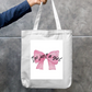 I'm just a girl Zipper Tote Bag by @artivio.illustrates