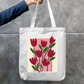 Tulip Zipper Tote Bag by @artivio.illustrates