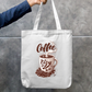 Coffee Art Tote Bag Zipper Tote Bag by @rd_digital_store