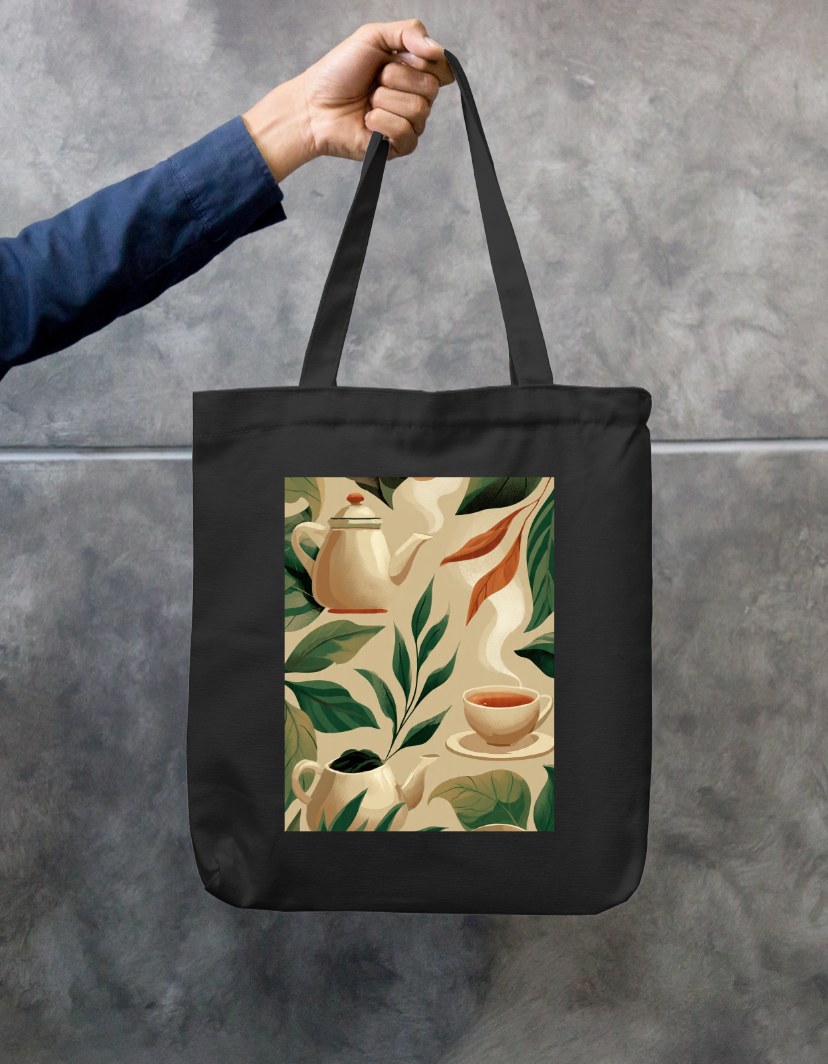 Tea Lover Tote Bag Zipper Tote Bag by @rd_digital_store
