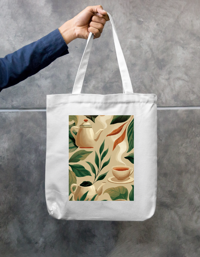 Tea Lover Tote Bag Zipper Tote Bag by @rd_digital_store