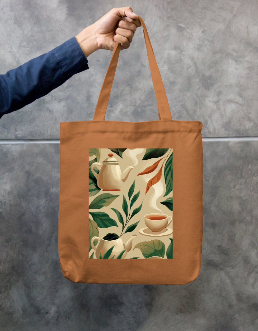 Tea Lover Tote Bag Zipper Tote Bag by @rd_digital_store