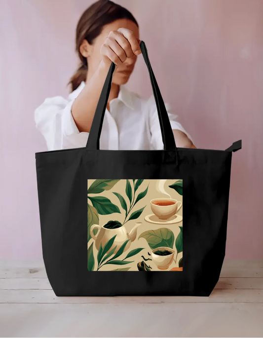 Tea Lover Tote Bag Everyday Large Tote Bag by @rd_digital_store