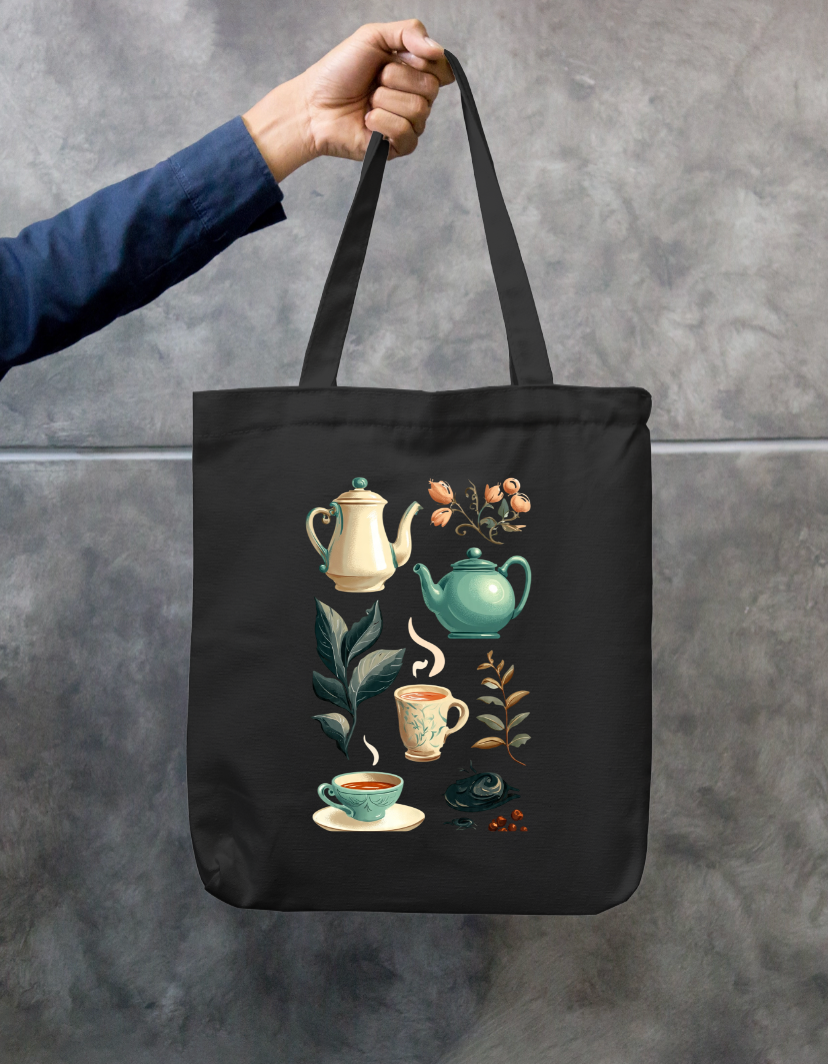 Tea Lover Tote Bag Zipper Tote Bag by @rd_digital_store
