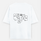 Abstract face Oversized T-shirt (Back print) by @astravore_designs