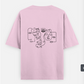 Abstract face Oversized T-shirt (Back print) by @astravore_designs