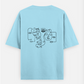 Abstract face Oversized T-shirt (Back print) by @astravore_designs