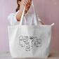 Abstract face Everyday Large Tote Bag by @astravore_designs