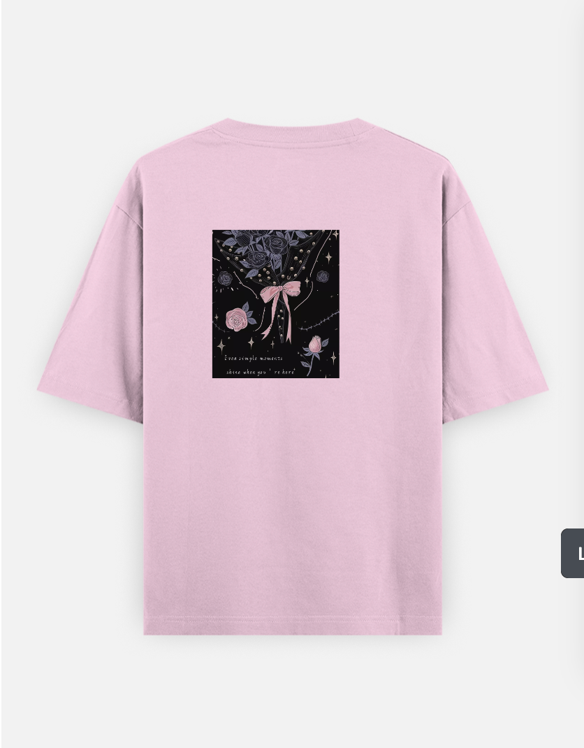 U & I Oversized T-shirt (Back print) by @hairajpu
