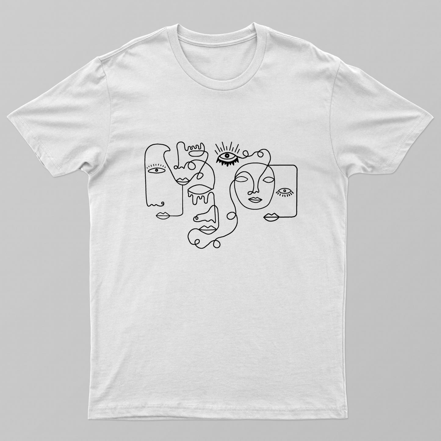 Abstract face Unisex T-shirt by @astravore_designs