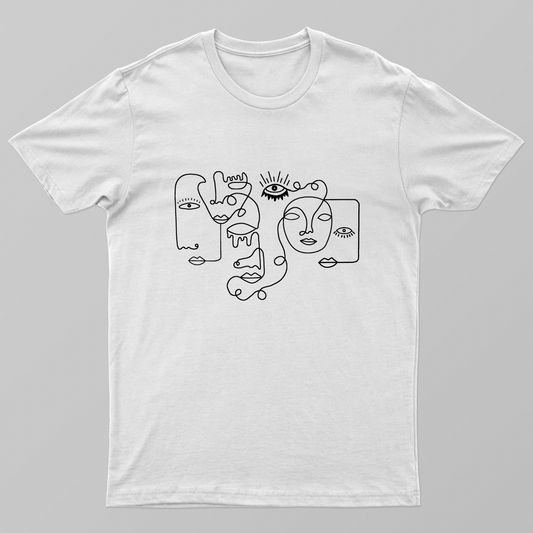 Abstract face Unisex T-shirt by @astravore_designs
