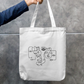 Abstract face Zipper Tote Bag by @astravore_designs