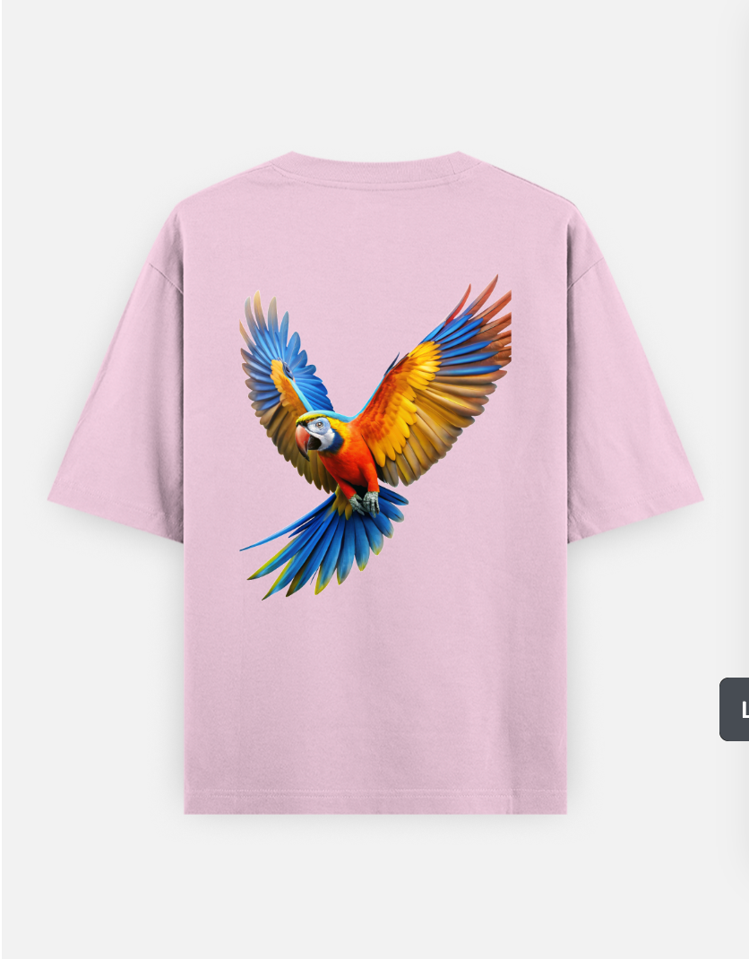 Wildlife Freedom Oversized T-shirt (Back print) by @hairajpu