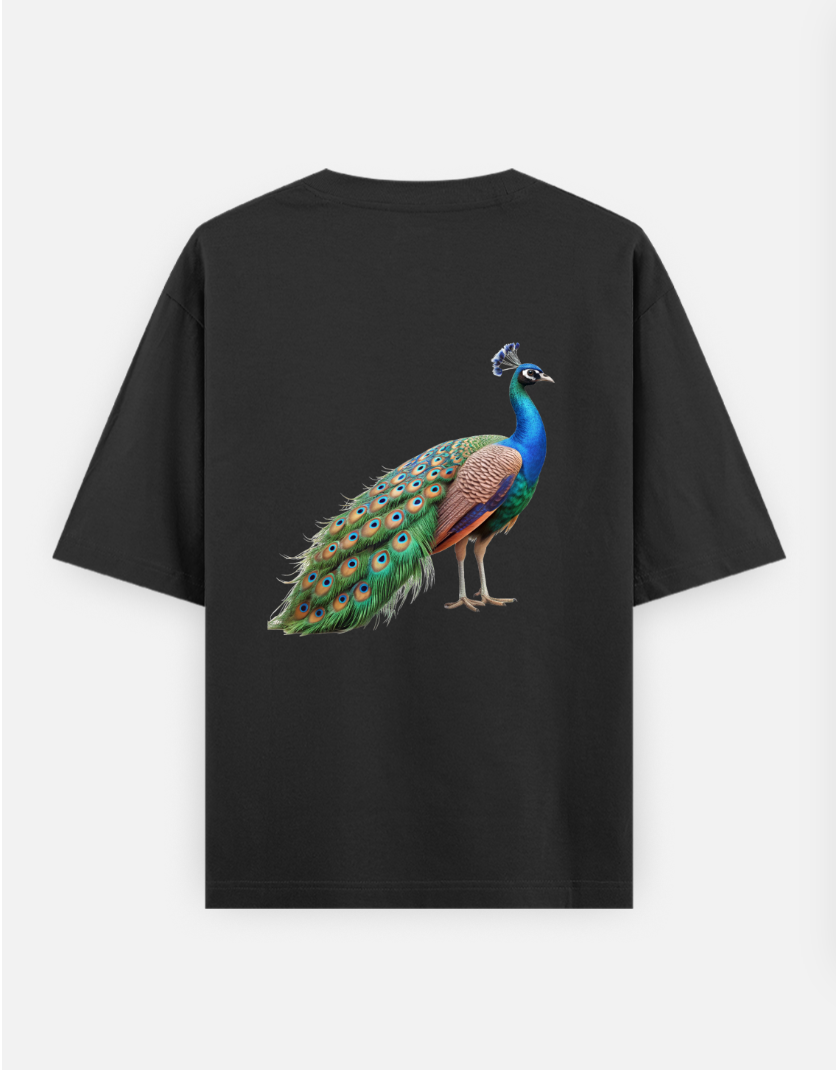 Wildlife Born Free Oversized T-shirt (Back print) by @hairajpu