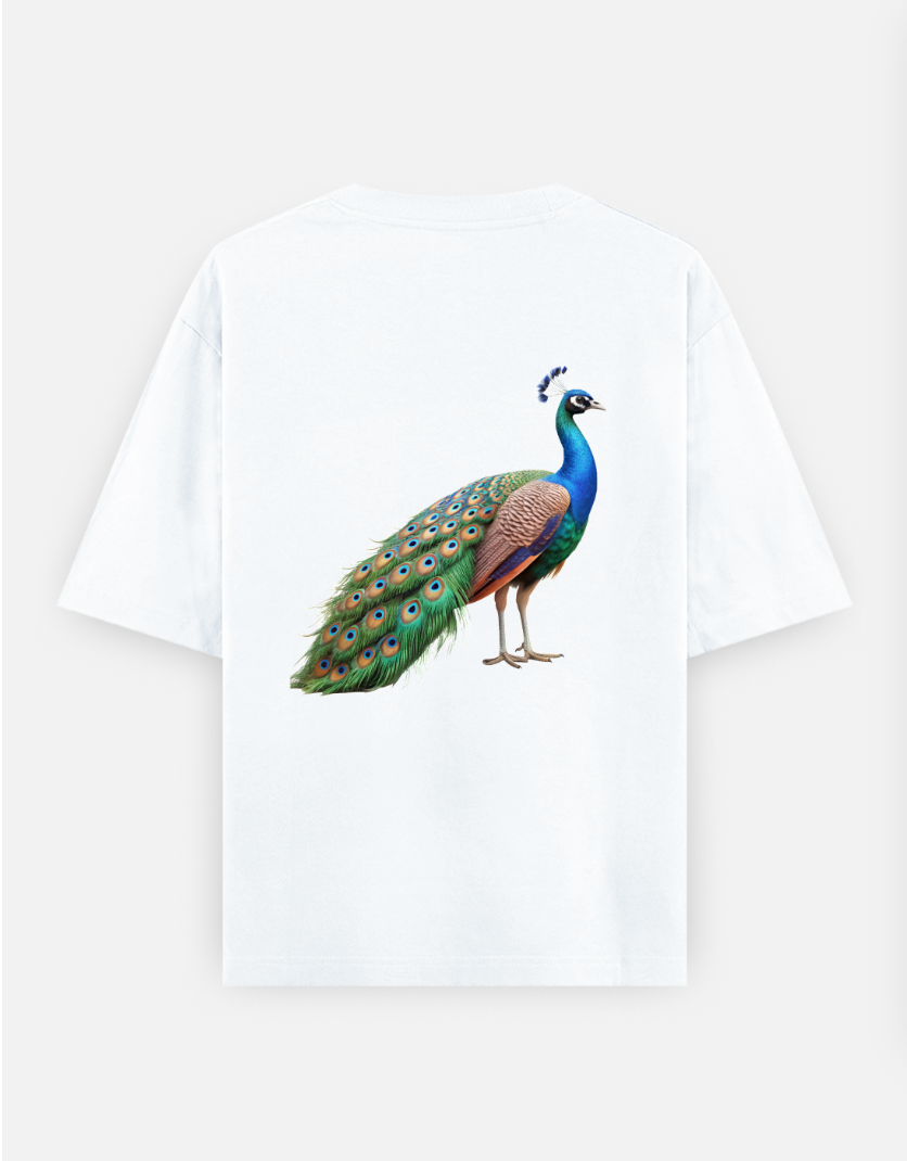 Wildlife Born Free Oversized T-shirt (Back print) by @hairajpu