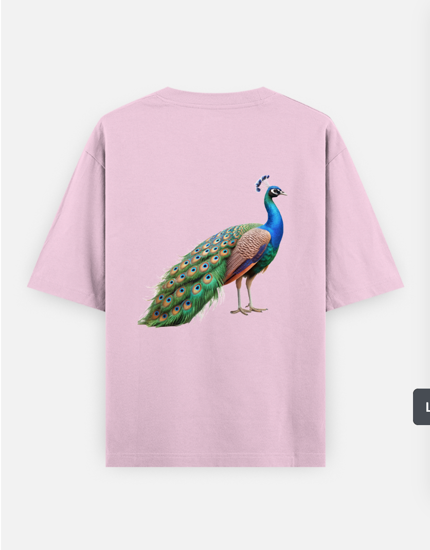 Wildlife Born Free Oversized T-shirt (Back print) by @hairajpu