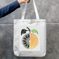 Mandala Orange Harmony Zipper Tote Bag by @sketch.box.studios