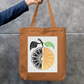 Mandala Orange Harmony Zipper Tote Bag by @sketch.box.studios