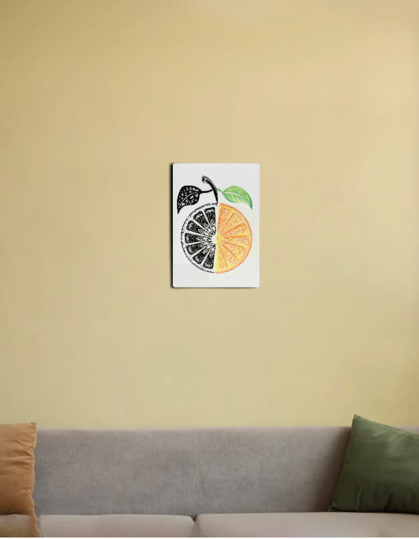 Mandala Orange Harmony 8"x12" Canvas Poster by @sketch.box.studios