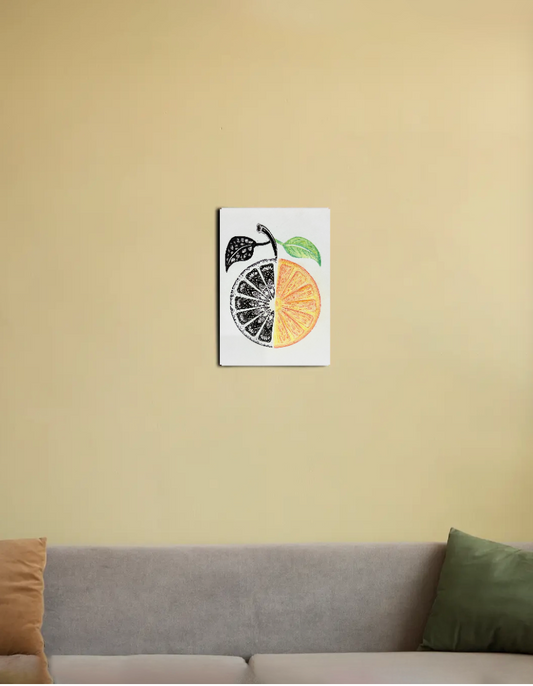 Mandala Orange Harmony 8"x12" Canvas Poster by @sketch.box.studios