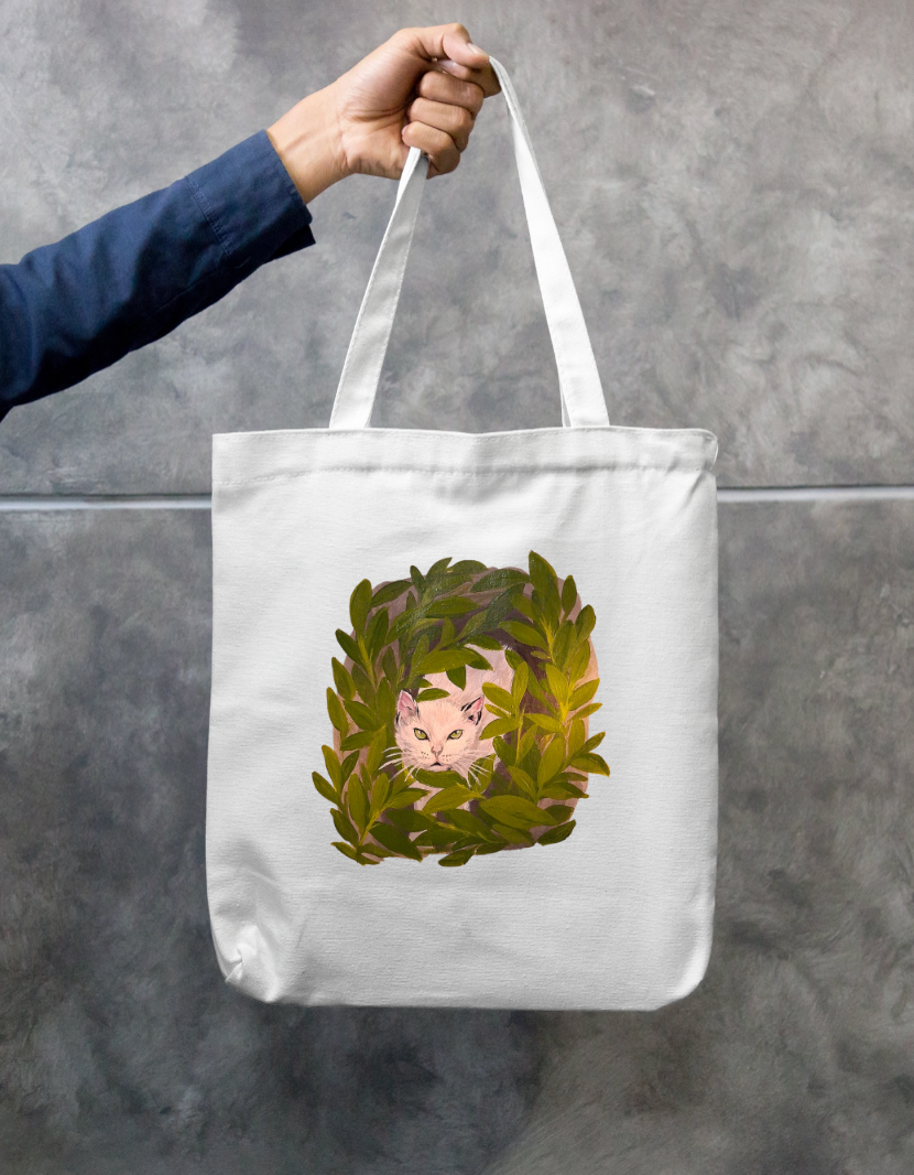 Cats in the wild ☘️ Zipper Tote Bag by @soufflegrass
