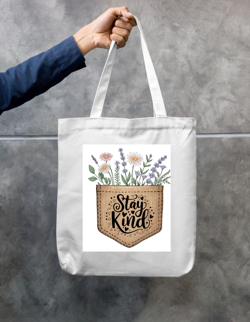 Stay kind Zipper Tote Bag by @rashmittabaruah