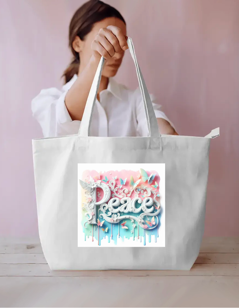 Peace Everyday Large Tote Bag by Rashmitta Baruah 