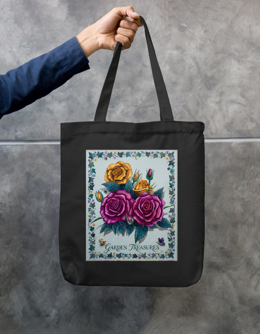 Garden treasure Zipper Tote Bag by @rashmittabaruah