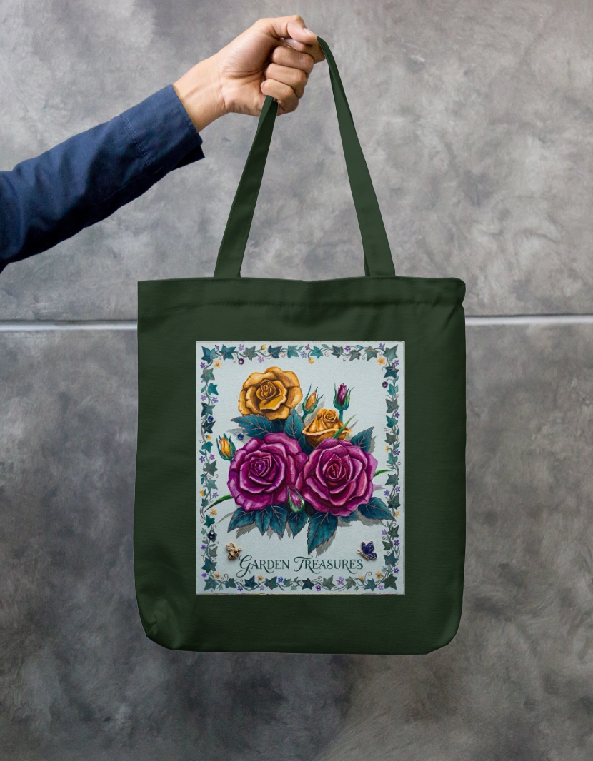 Garden treasure Zipper Tote Bag by @rashmittabaruah