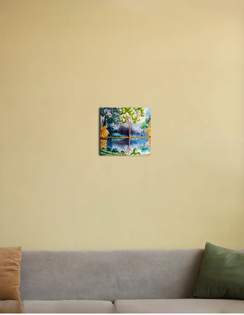 Nature reflection 8"x8" Canvas Poster by @rashmittabaruah