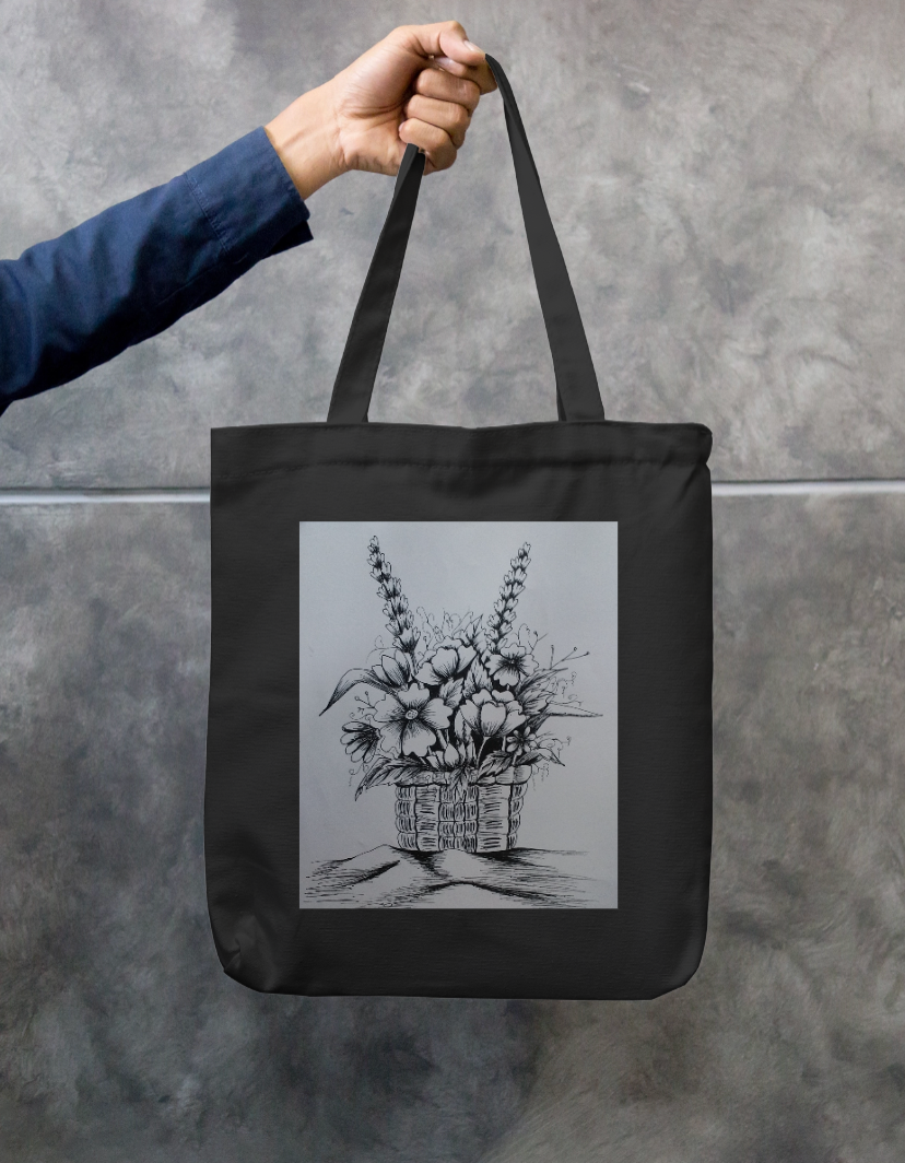 Busket of flowers Zipper Tote Bag by @rashmittabaruah