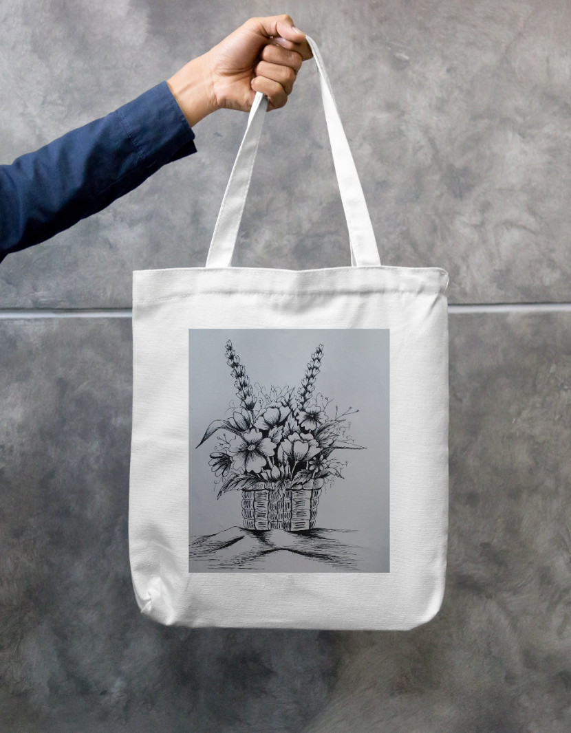 Busket of flowers Zipper Tote Bag by @rashmittabaruah