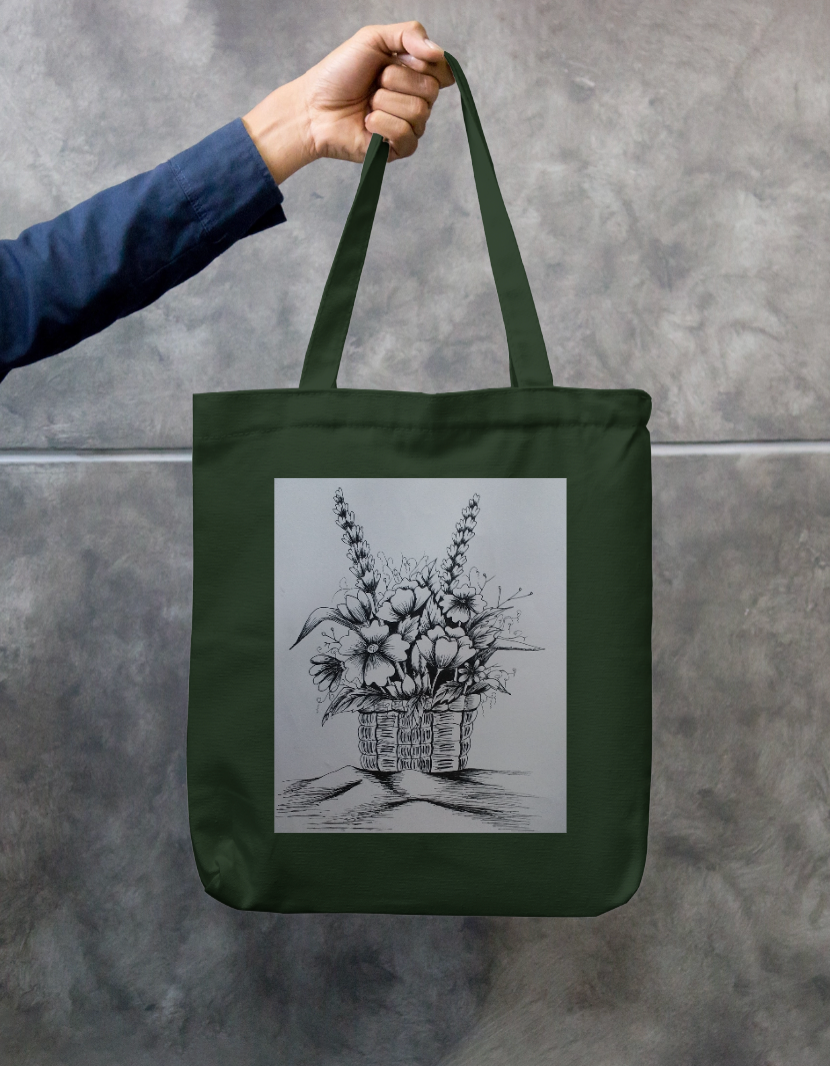Busket of flowers Zipper Tote Bag by @rashmittabaruah