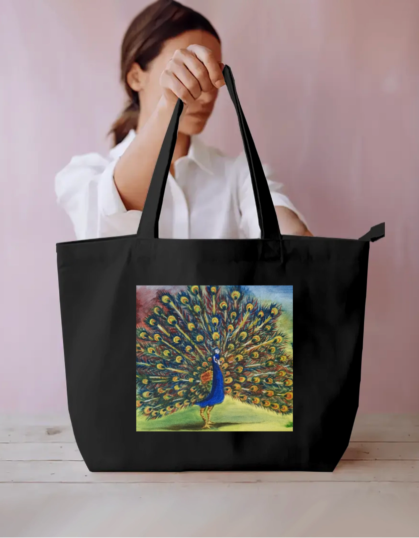 Dancing peacocks Everyday Large Tote Bag by @rashmittabaruah
