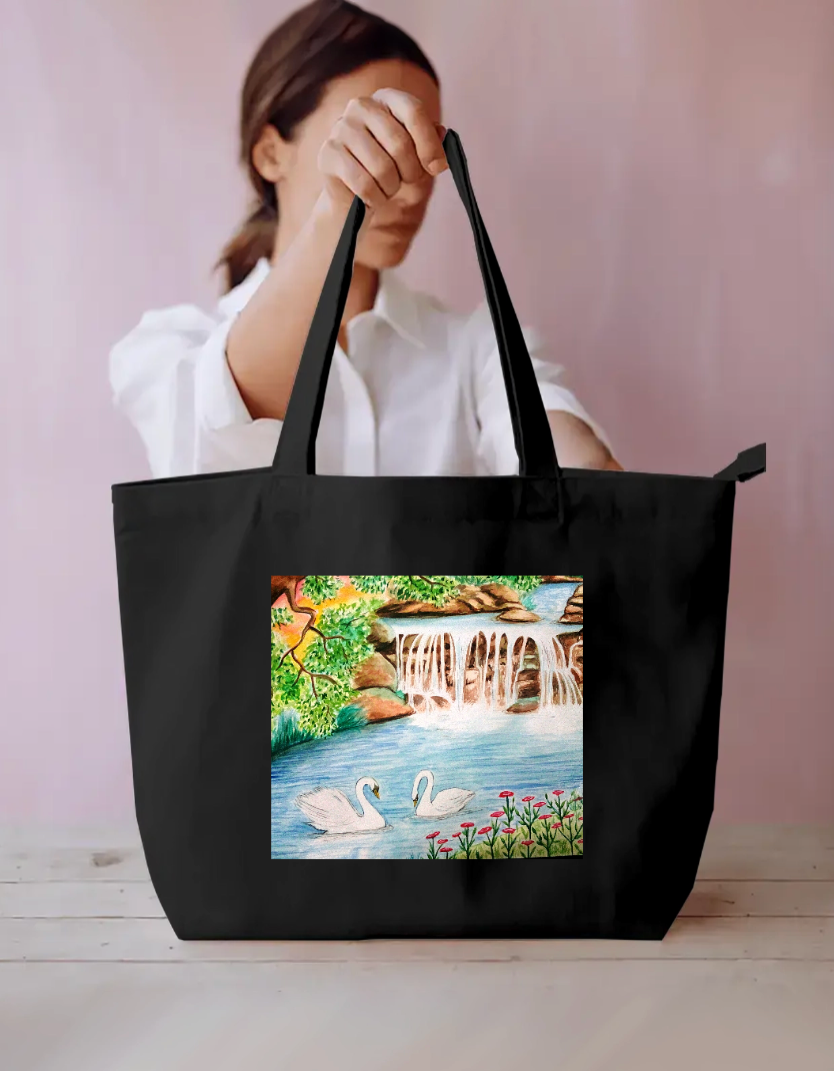 Tranquil Everyday Large Tote Bag by @rashmittabaruah