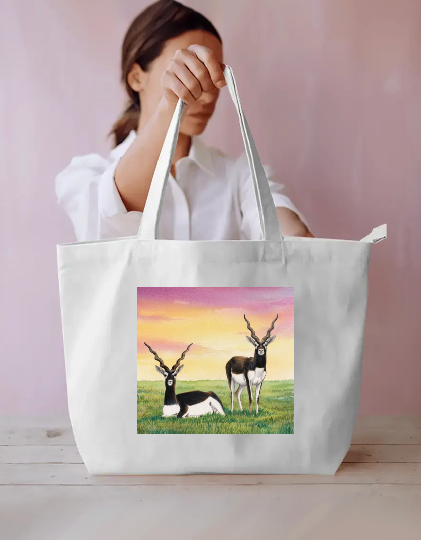 Blackbuck Everyday Large Tote Bag by @rashmittabaruah