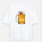 BEER Oversized T-shirt (Back print) by Mithisar Daimary 