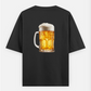 BEER Oversized T-shirt (Back print) by Mithisar Daimary 