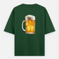 BEER Oversized T-shirt (Back print) by Mithisar Daimary 