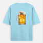 BEER Oversized T-shirt (Back print) by Mithisar Daimary 