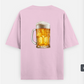 BEER Oversized T-shirt (Back print) by Mithisar Daimary 