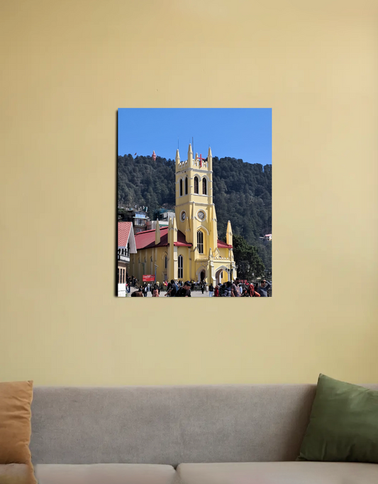 Church 16"x20" Canvas Poster by Shubhra Saha