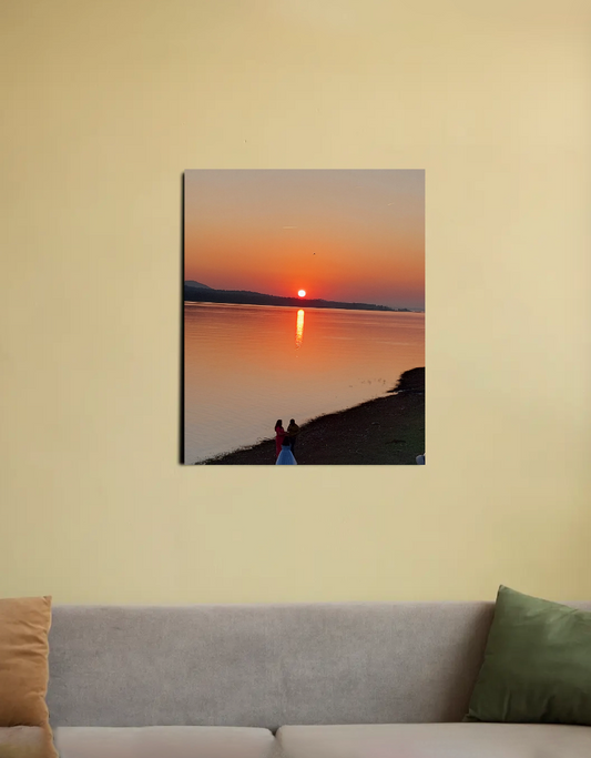Sunset 16"x20" Canvas Poster by Shubhra Saha